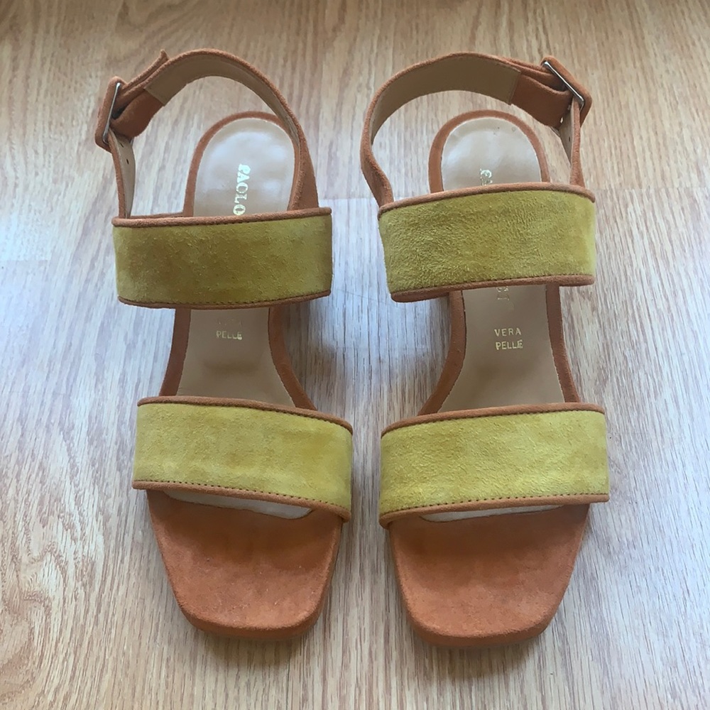 Paolo Mattei Colorblocked Heeled Sandals